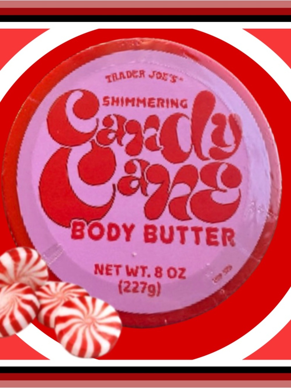 Trader Joe’s Shimmering Candy Cane Body Butter! BIG 8 oz! *Last One*